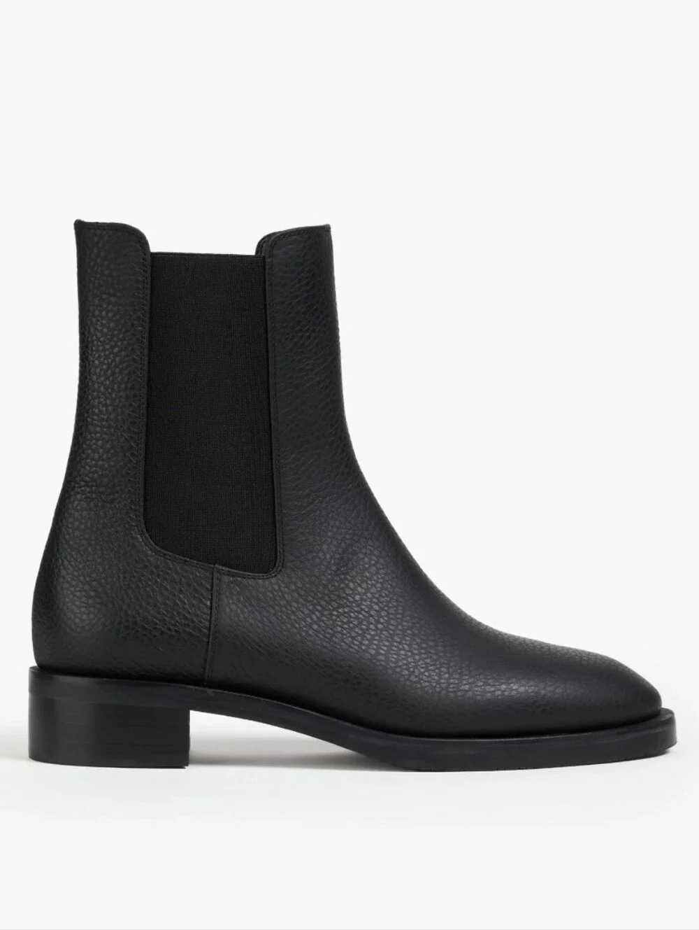 Stuart Weitzman Lenora Pebbled Leather Chelsea Boots